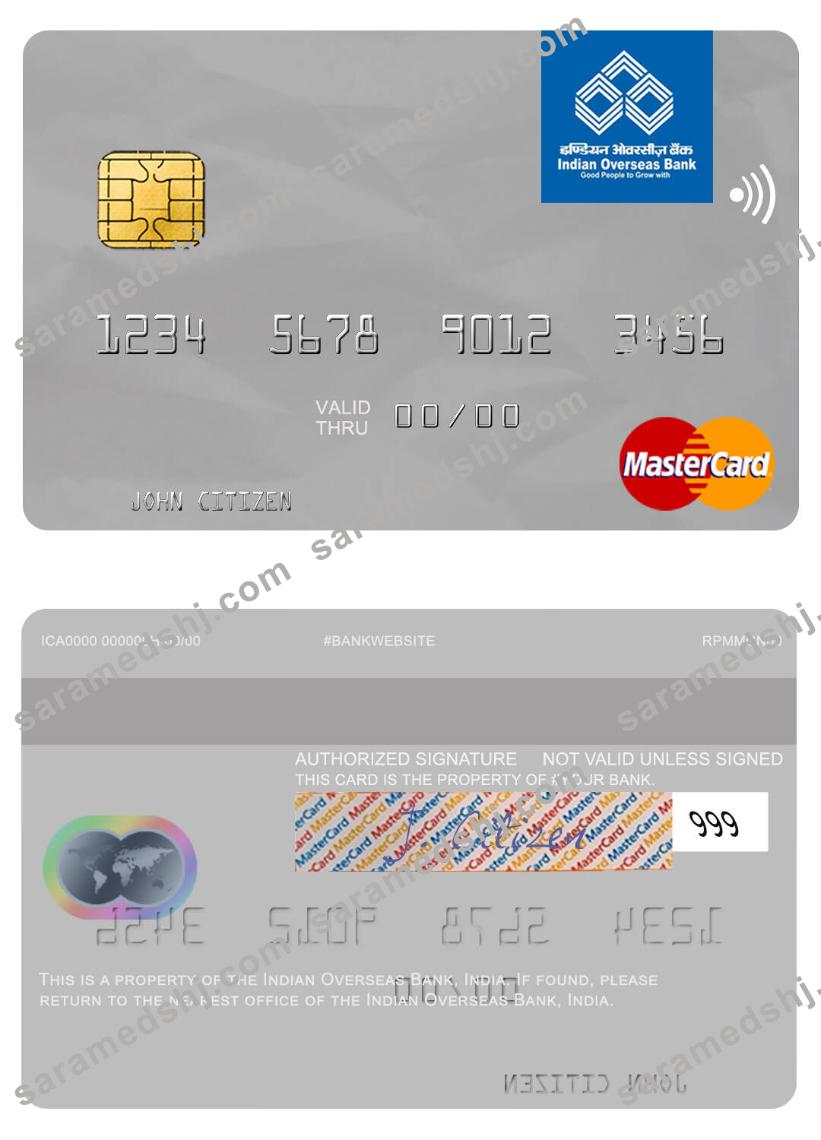 India Indian Overseas Bank mastercard